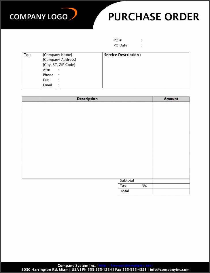 Free purchase order templates in word excel form template for mac
